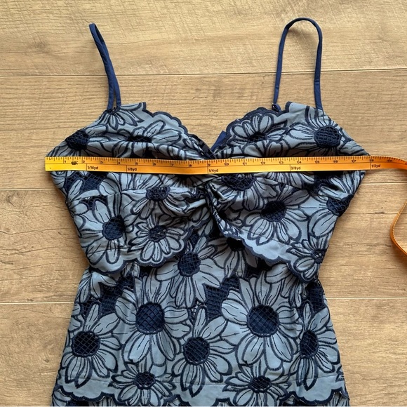 SANDRO Fiby Floral Midi Dress In Blue - Picture 8 of 11